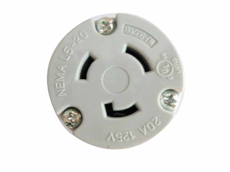(Imports)20A, 125VAC Grounding Locking Connector L5-20R WJ-9320B
