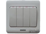 品牌：西门子 Siemens
名称：四联大跷板单控开关
型号：5TA0241-1CC1